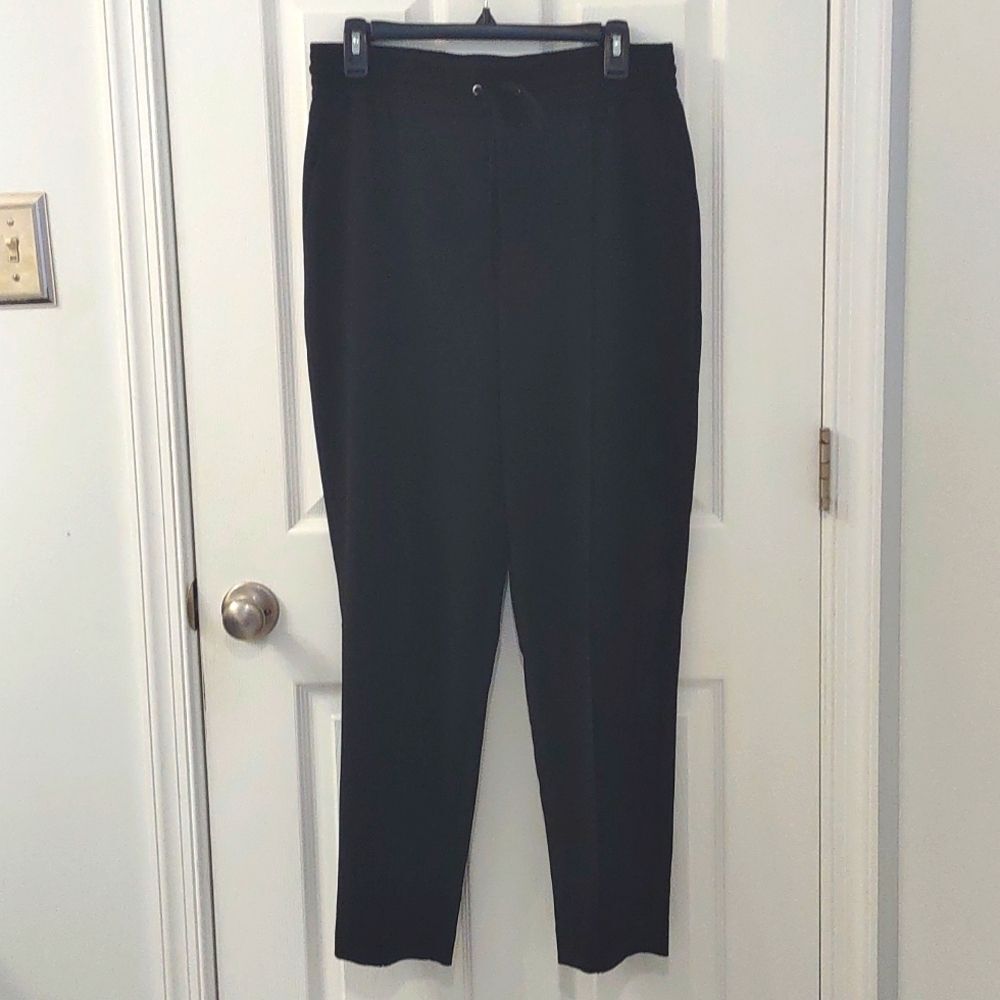 Nine West Elastic Waist Pleated Drawstring Comfy Dress Pants Size 10